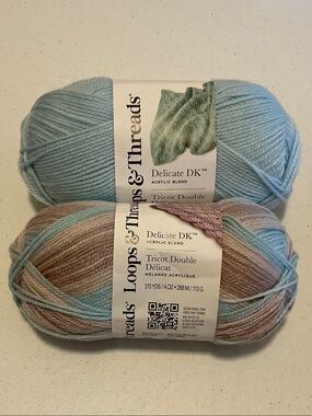 Loops & Threads Delicate DK Yarn - Blue & Beachy Multi